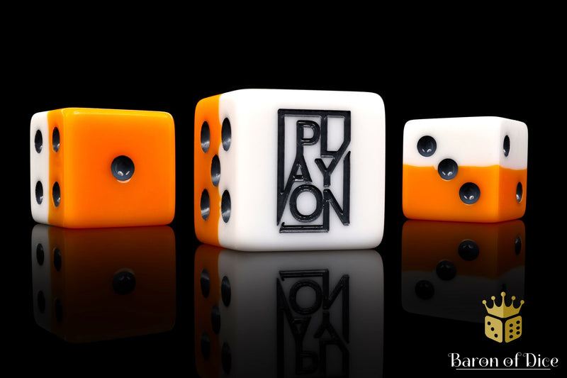 Load image into Gallery viewer, Play On Tabletop Official Dice - Orange Layered
