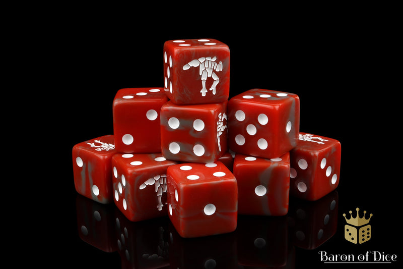 Load image into Gallery viewer, Crisis Robot Dice - Red
