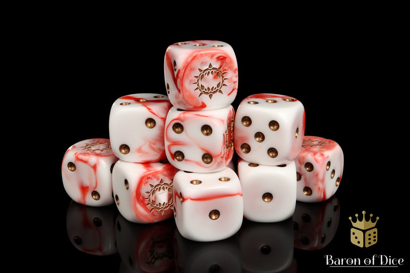 Load image into Gallery viewer, Carnage Dice - White
