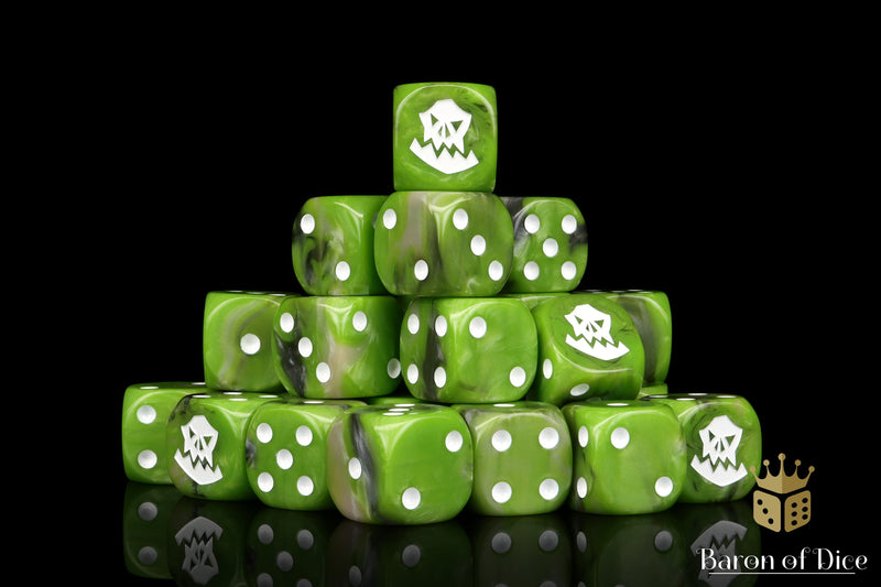 Load image into Gallery viewer, Orc Dice - White
