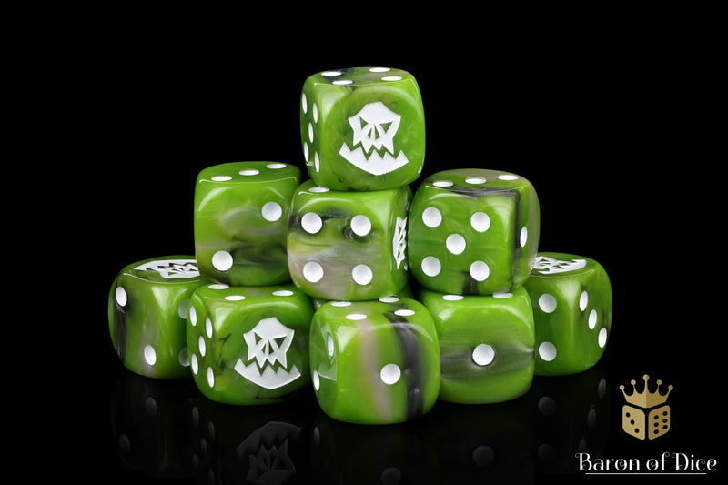 Load image into Gallery viewer, Orc Dice - White
