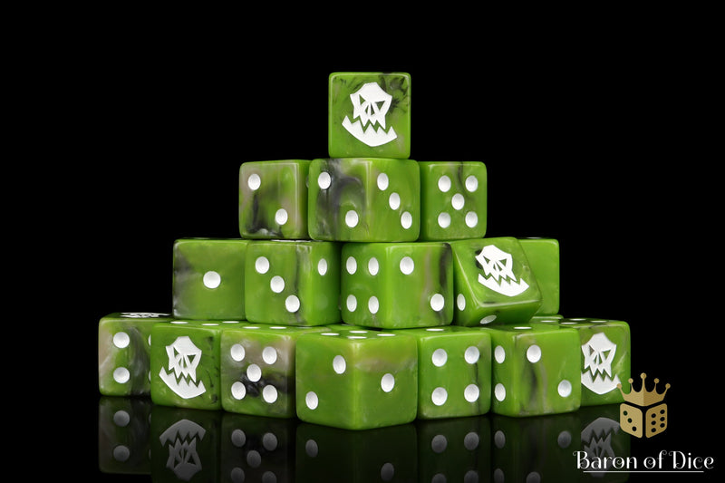 Load image into Gallery viewer, Orc Dice - White
