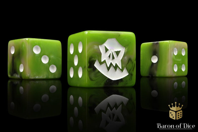 Load image into Gallery viewer, Orc Dice - White
