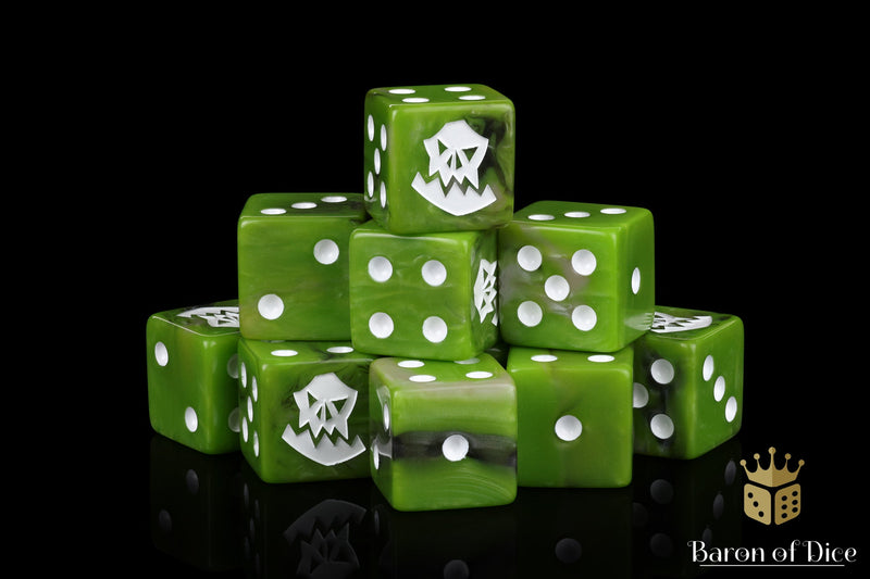 Load image into Gallery viewer, Orc Dice - White
