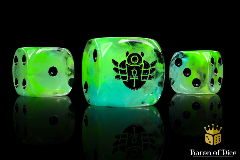 Load image into Gallery viewer, Day of the Dead Dice - Scarab
