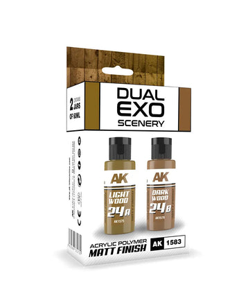 Dual Exo: Light Wood & Dark Wood Acrylic Paint Set