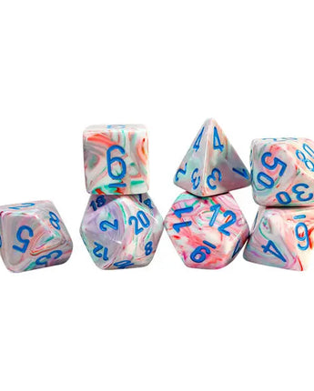 Chessex Mega-Hedrals 7-Die Set - Pop Art/Blue 