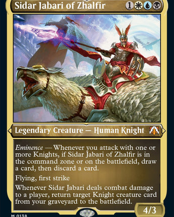 Sidar Jabari of Zhalfir (Display Commander) - Thick Stock