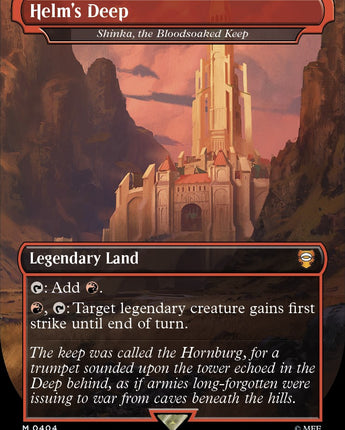 Helm's Deep - Shinka, the Bloodsoaked Keep (Borderless) (Surge Foil)