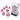 Chessex Dice: Luminary 7-Die RPG Set - Pink/Silver 
