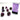 Chessex Dice: Gemini 7-Die RPG Set - Black-Purple/Gold 