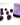 Chessex Dice: Gemini 7-Die RPG Set - Black-Purple/Gold 