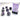 Chessex Dice: Gemini 7-Die RPG Set - Purple-Steel/White 