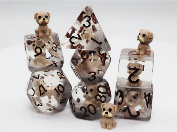 Load image into Gallery viewer, Foam Brain Inclusion Dice RPG Dice Set (7)
