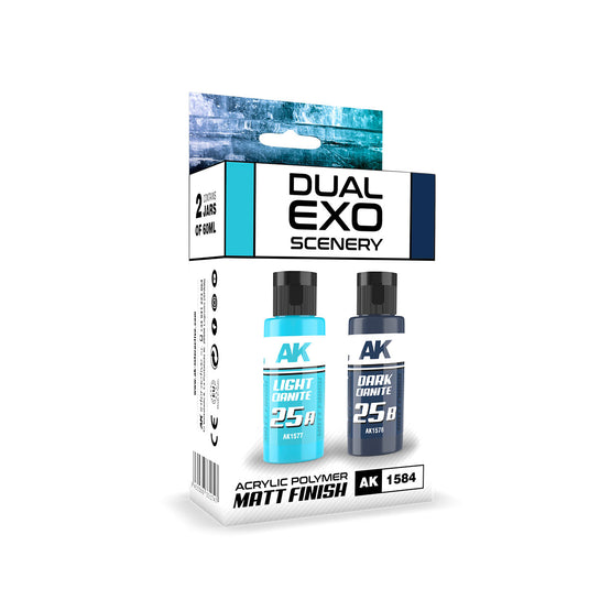 Dual Exo Scenery: Light Cianite & Dark Cianite Acrylic Paint Set