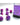 Chessex Dice: Festive 7-Die RPG Set - Violet/White 