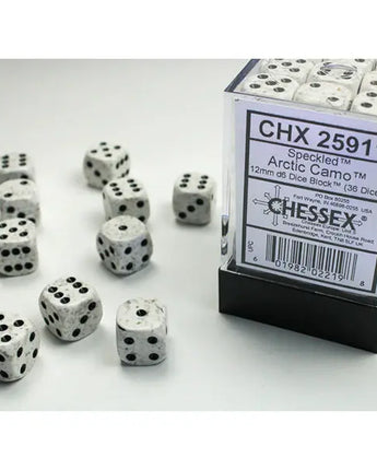 Chessex Dice: Speckled 12mm D6 (36) - Arctic Camo 