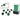 Chessex Dice: Mini 7-Die RPG Set - Scarab: Jade/Gold 