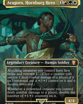Aragorn, Hornburg Hero (Borderless) (Surge Foil)