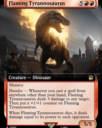 Flaming Tyrannosaurus (Extended Art)