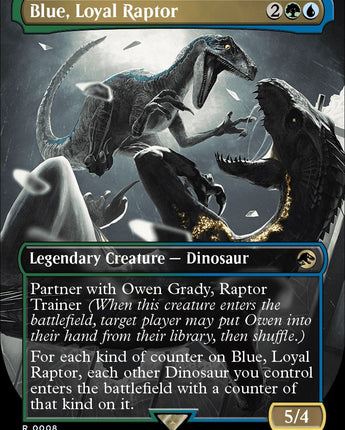 Blue, Loyal Raptor (Borderless)