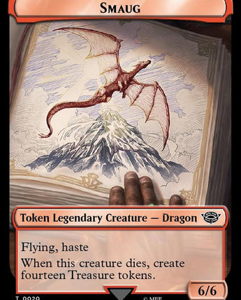 Smaug // Food (0024) Double-Sided Token (Surge Foil)