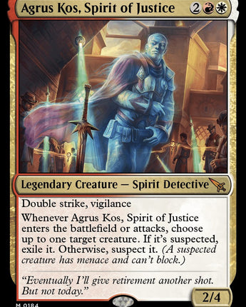 Agrus Kos, Spirit of Justice