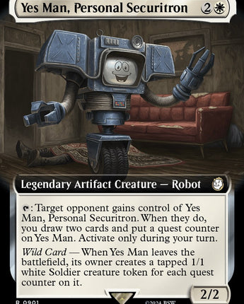 Yes Man, Personal Securitron (Extended Art) (Surge Foil)