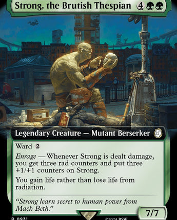 Strong, the Brutish Thespian (Extended Art) (Surge Foil)