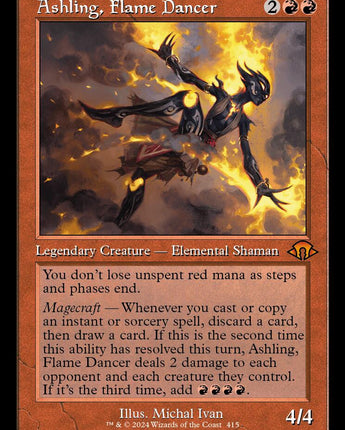 Ashling, Flame Dancer (Retro Frame)