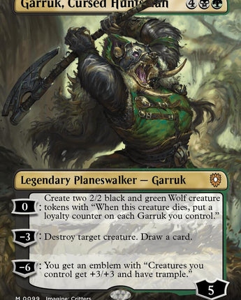 Garruk, Cursed Huntsman (Borderless)
