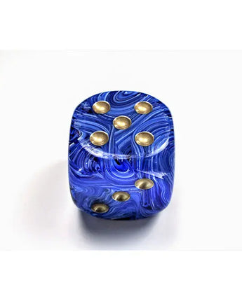 Chessex Vortex 50mm Dice - Blue/Gold 