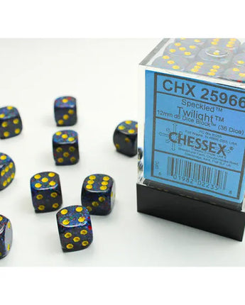 Chessex Dice: Speckled 12mm D6 (36) - Twilight 