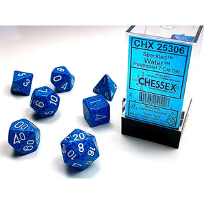 Chessex Dice: 7-Die RPG Set - Speckled: Water 
