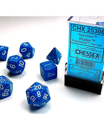 Chessex Dice: 7-Die RPG Set - Speckled: Water 