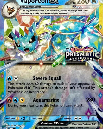 Vaporeon ex - 023/131 (Prismatic Evolutions Stamp)
