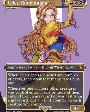 Celes, Rune Knight (Borderless) (Surge Foil)
