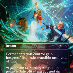 Aerith's Curaga Magic - Heroic Intervention (Rainbow Foil)