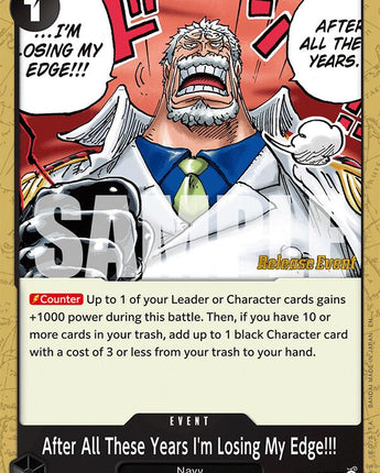 After All These Years I'm Losing My Edge!!!