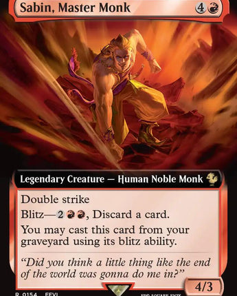 Sabin, Master Monk (Extended Art)