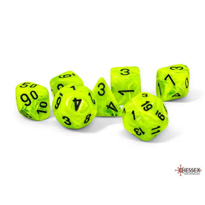 Chessex Mega-Hedrals 7-Die Set - Bright Green/Black 