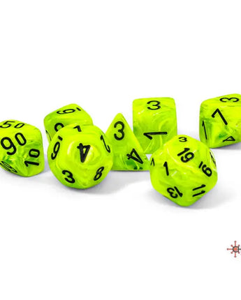 Chessex Mega-Hedrals 7-Die Set - Bright Green/Black 