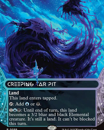 Creeping Tar Pit (0099) (Borderless) (Galaxy Foil)