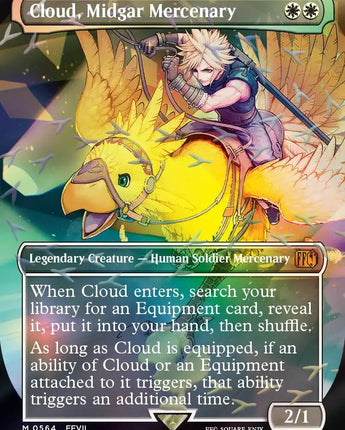 Cloud, Midgar Mercenary (Borderless) (Chocobo Track Foil)