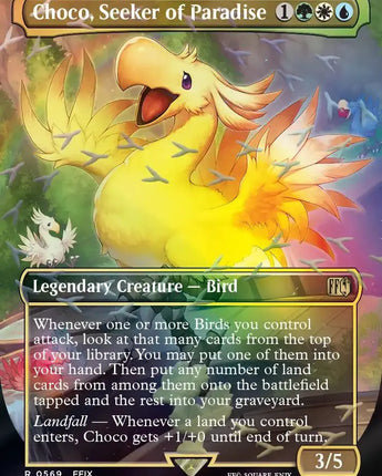 Choco, Seeker of Paradise (Borderless) (Chocobo Track Foil)