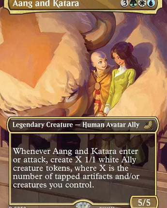 Aang and Katara (Borderless)