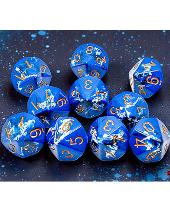 Chessex Dice: 10d10 Brush Dice: Wavebreak 