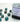 Chessex Dice: Gemini 12mm D6 (36) - Steel-Teal/White 