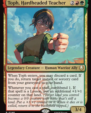 Toph, Hardheaded Teacher