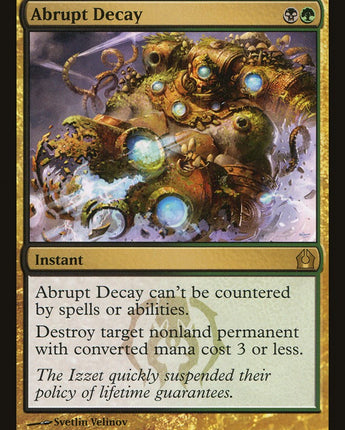 Abrupt Decay